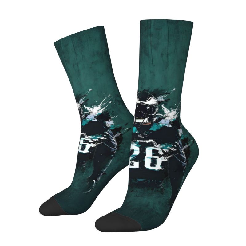 TEMU Stadium Helmet: 3d Print Men's Socks With A Football Theme, Number 28