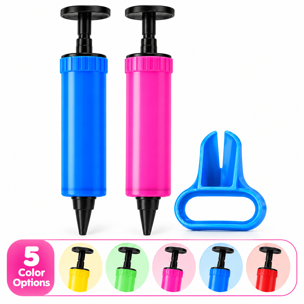 TEMU 3pcs Manual Balloon Pump & Tie Tool Set With 2 Portable Handheld Pumps & Knotter - No Power Suitable For Birthday Wedding Party Balloon