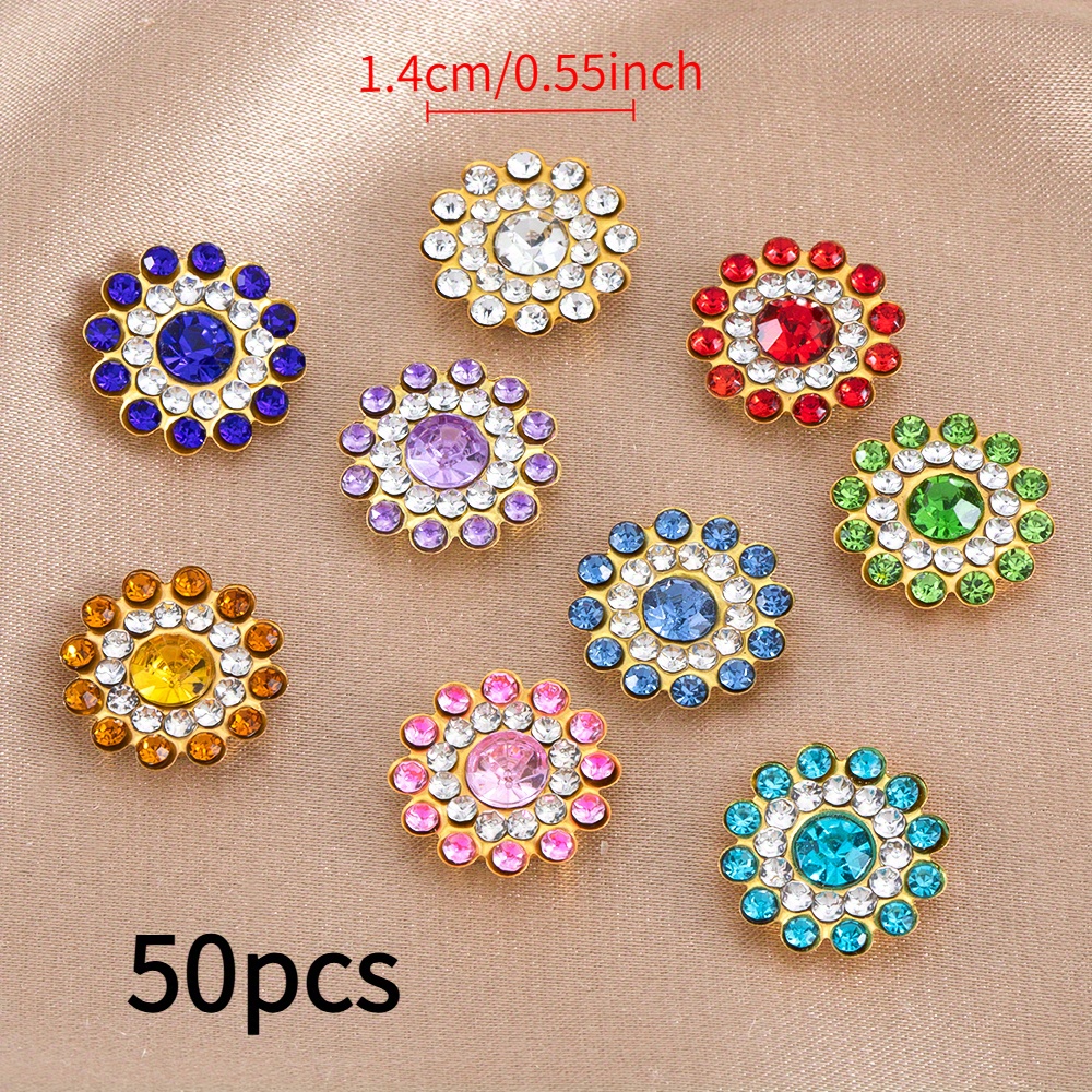 TEMU Strass a da cucire da 14mm con base ad artiglio, perline di cristalli sintetici per fai da te, scarpe, abiti, vestiti, orecchini, cinture,