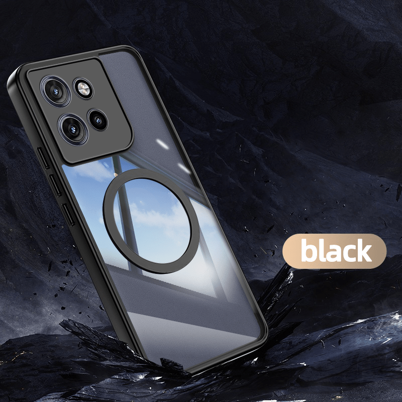 TEMU Custodia per telefono: Compatibile con Motorola Edge 50 Neo/ Edge 60 Neo, custodia antiurto con magnetica, cover in acrilico , protezione per