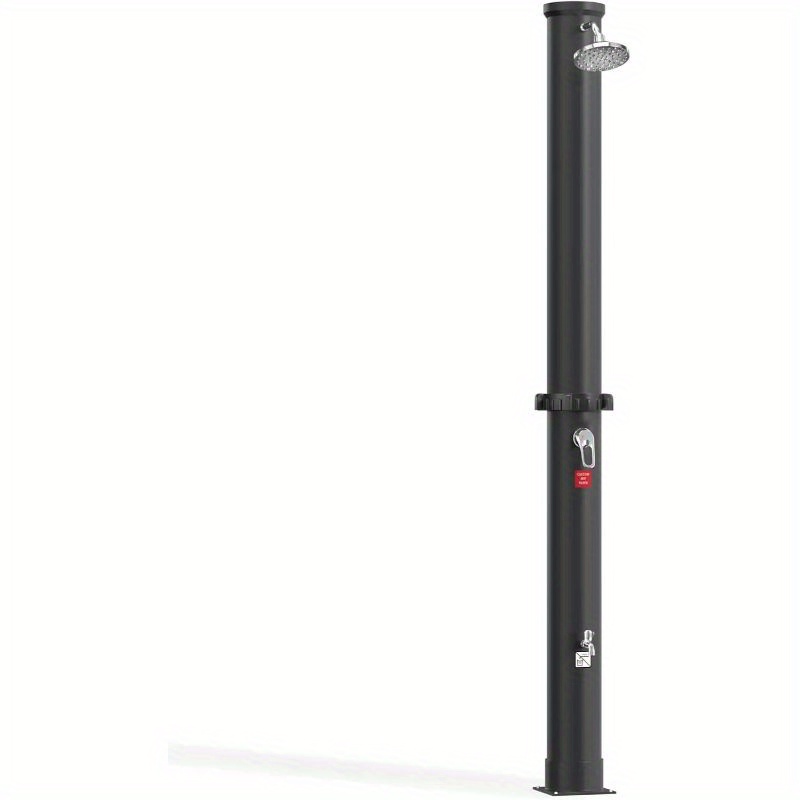 E-shop 40L Solar-Dusche für Draußen – Kein benötigt, langlebige Metallkonstruktion mit Schutzabdeckung & Regenduschkopf, 3/4" Anschluss für Garten,