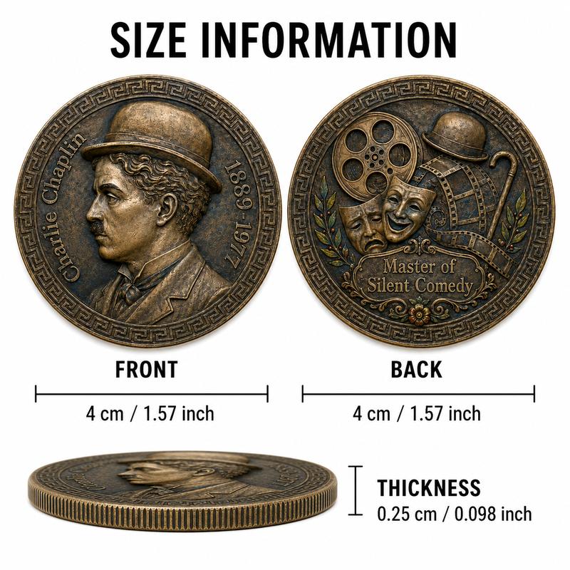 TEMU Réplica de moneda vintage Maestro de la , coleccionable de 1.57 pulgadas con impresión , con del , reverso con decoración de utilería de