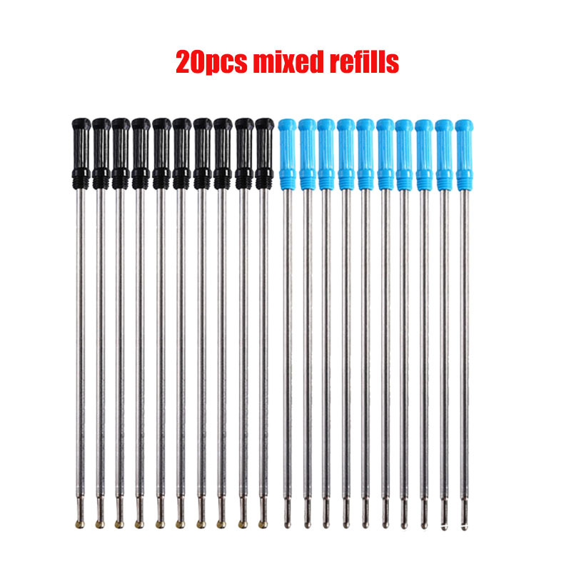 TEMU Ricariche 20 pezzi per penna a sfera a liquido in metallo da 11,6 cm, ricariche per penna a sfera a liquido da 1,0 mm, ricariche blu/,