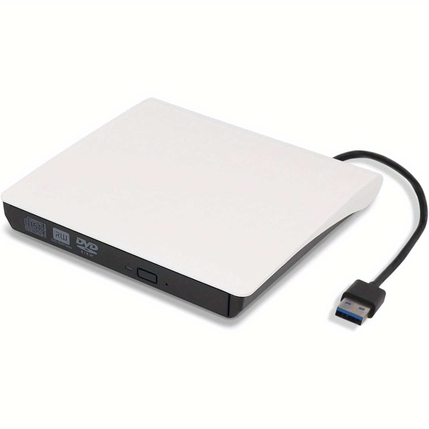 TEMU External Cd Dvd Drive Usb 3.0 Portable Dvd/ Cd +/ -rw Burner Player Dvd Player For Laptop Desktop