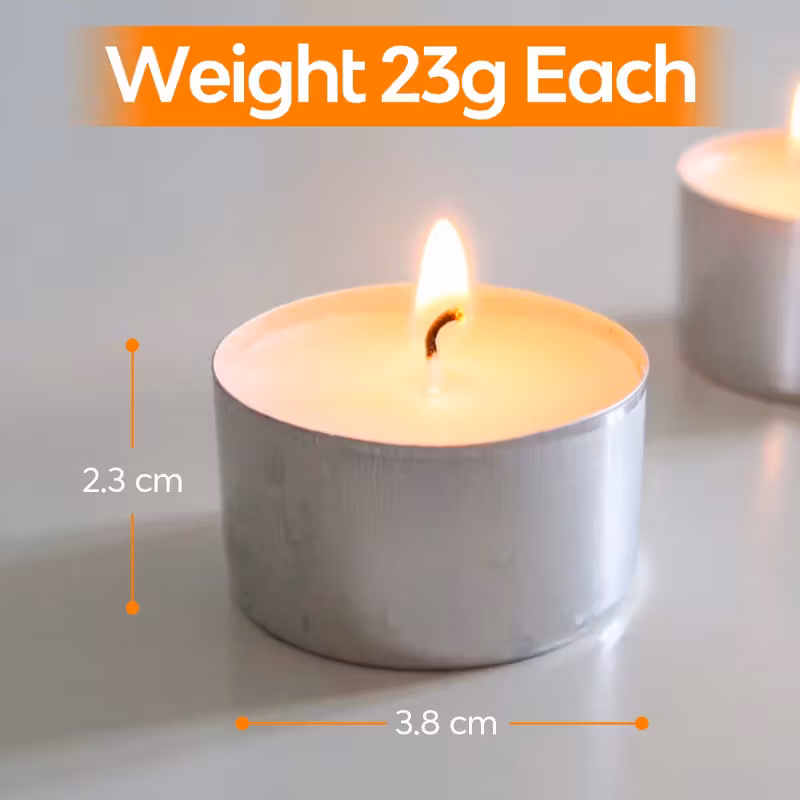 99 packs of 8 hour burning tealight candles unscented white long lasting cotton wick candles suitable for holiday decorations parties and home decorations details 3