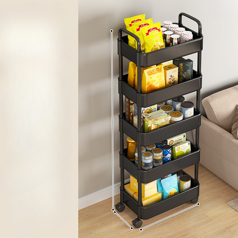 

5-tier White Storage Trolley - Kitchen Snacks, & More - Design