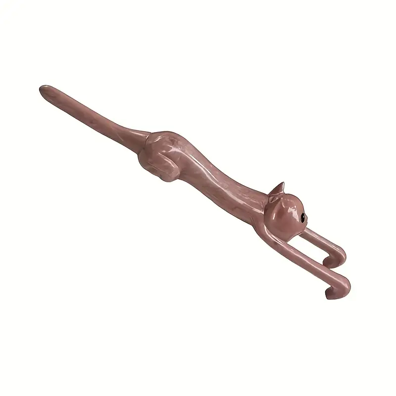 1 2 wooden cat shaped back scratcher manual massage tool care great birthday gift relaxation and Product details 5