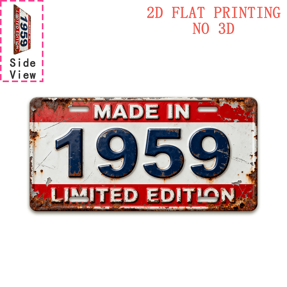 TEMU A Decorative Sign And Plaque Made Of Aluminum, Featuring A Vintage "1959 Edition" Design, Measuring 11.8"x5.9". This Wall Art Is Perfect For