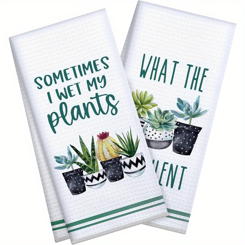 

2pcs 18*26inch Plant Lover Women Gifts, Fun Gardening Gifts, , Cute Kitchen Towels, Housewarming Gifts, Women Gifts, Best Friend Birthday Gifts, Kitchen Gifts, Kitchen Decoration