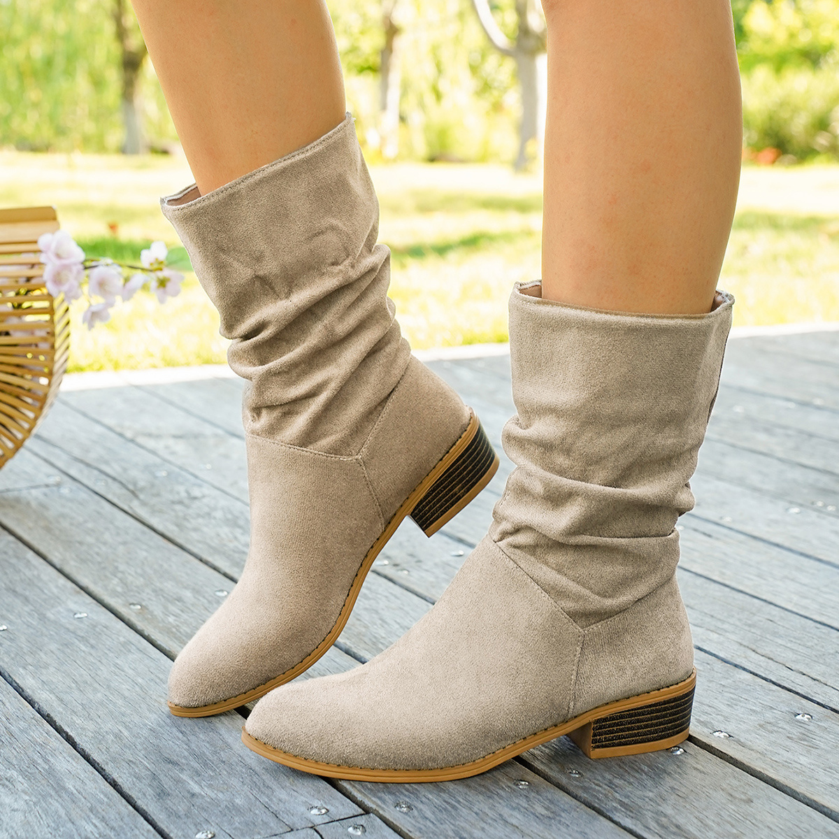 TEMU Fashion Women's Shoes, Women's Boots, Women's Mid-calf Boots, Women Shoes