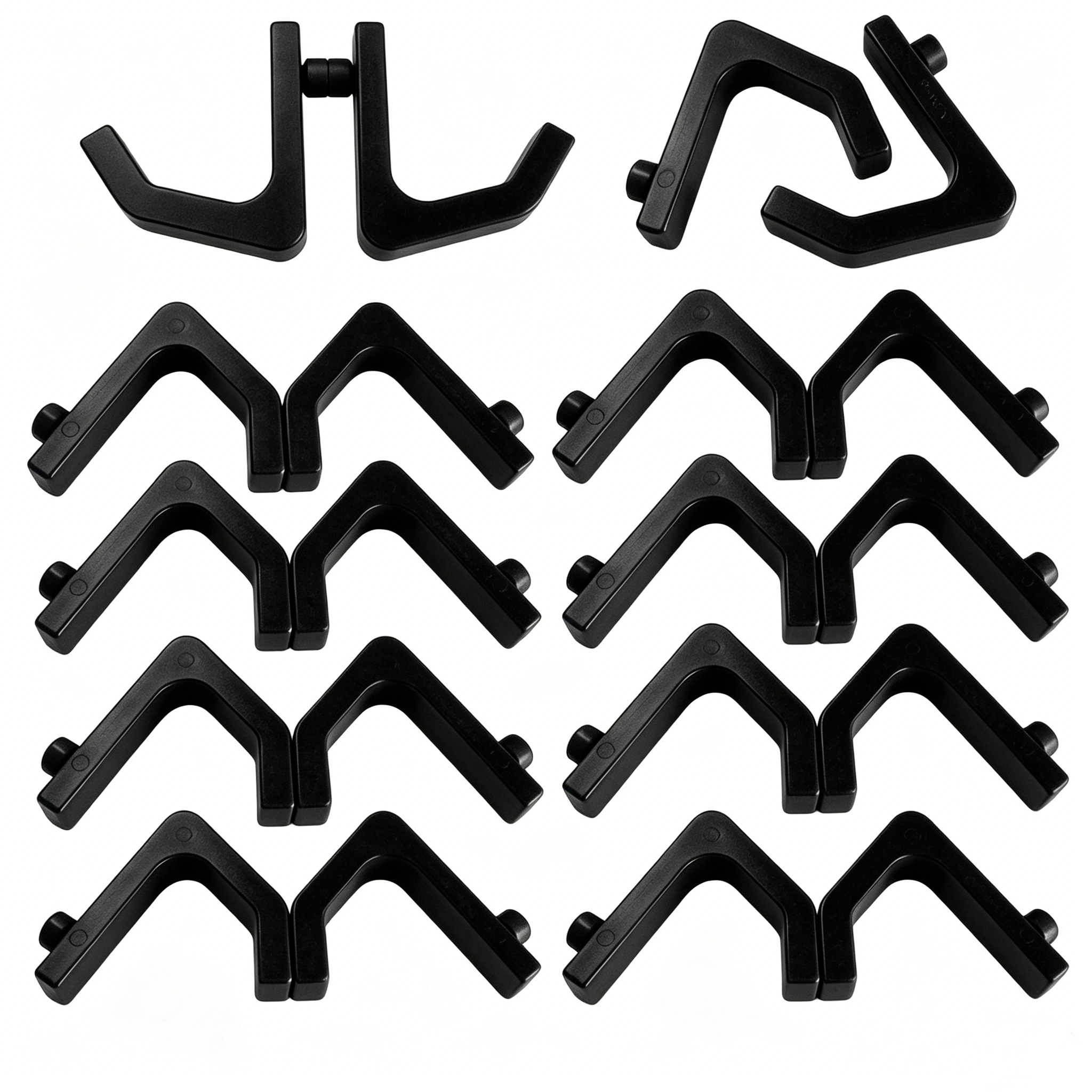 TEMU 20pcs Heavy-duty Durable Hooks For 10.3mm Aperture Racks| Capacity, Wall-mounted, Brushed Finish, Ideal For Racking, Garage And Storage