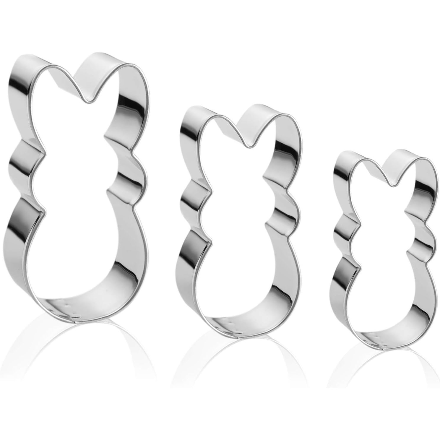 Easter Bunny Cookie Cutters Set, 3pcs - 430 Stainless Steel Biscuit Molds For Baking, Diy Kitchen Tools - Perfect For Spring Easter , Cutting Knife