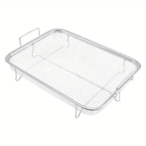 ziniami air fryer basket 1pc air fryer basket oven stainless steel grill basket non stick mesh basket air fryer tray wire rack basket