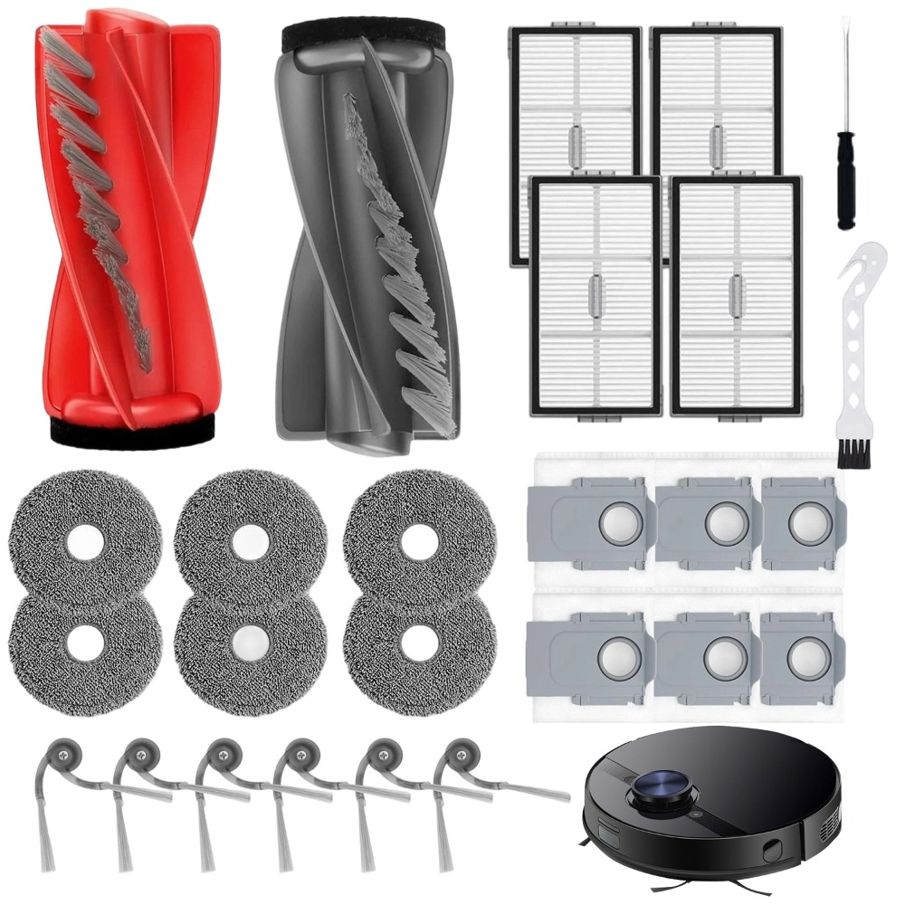26pcs Compatible For 10r Replacement Parts Kit - Main Brush, Side Brush & Filter Refills, High-toughness Durable Maintenance Suitable For Robotic Vacuum Cleaner, Daily Refill Kit For Cleaning System