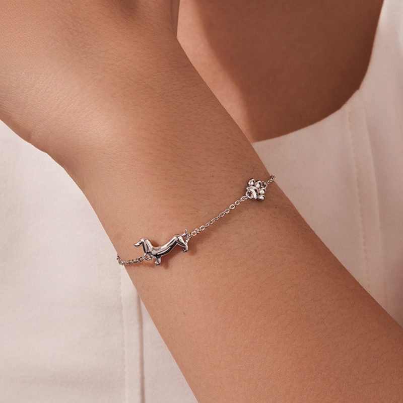 Cute Dachshund Bracelet, Unisex Versatile Accessory