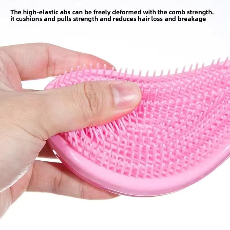 1 peine mágico -enredos, peine con cojín de masaje, peine en caja de regalo para fiestas, cuidado diario del cabello, peine desenredante, peine compacto, cerdas de nylon, peine de alta calidad, artículo esencial para el cuidado del cabello, superficie suave, peine para cabello de mujer, regalo