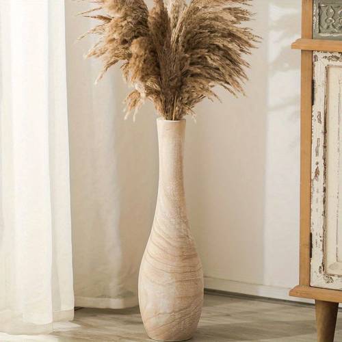 1pc floor vase home decor 22 inch 56cm tall decorative wood vases living room large rustic farmhouse boho vase dining table centerpieces bedroom corner hallway indoor office non food contact halloween easter wedding party