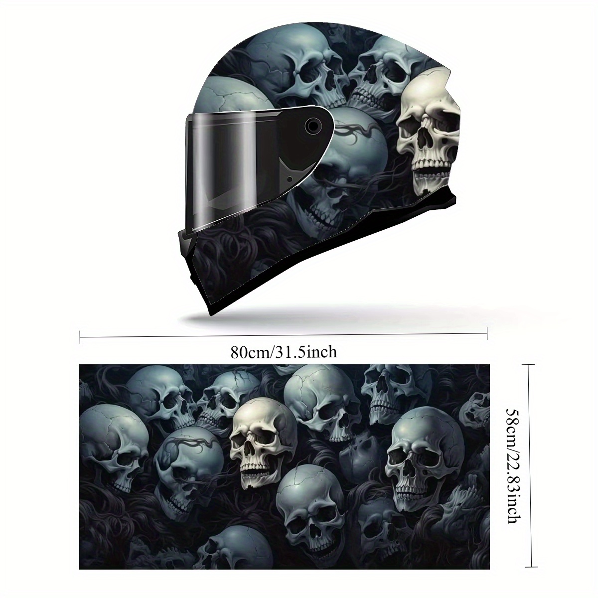 grunge 3d pile full helmet wrap sticker motorcycle - Temu