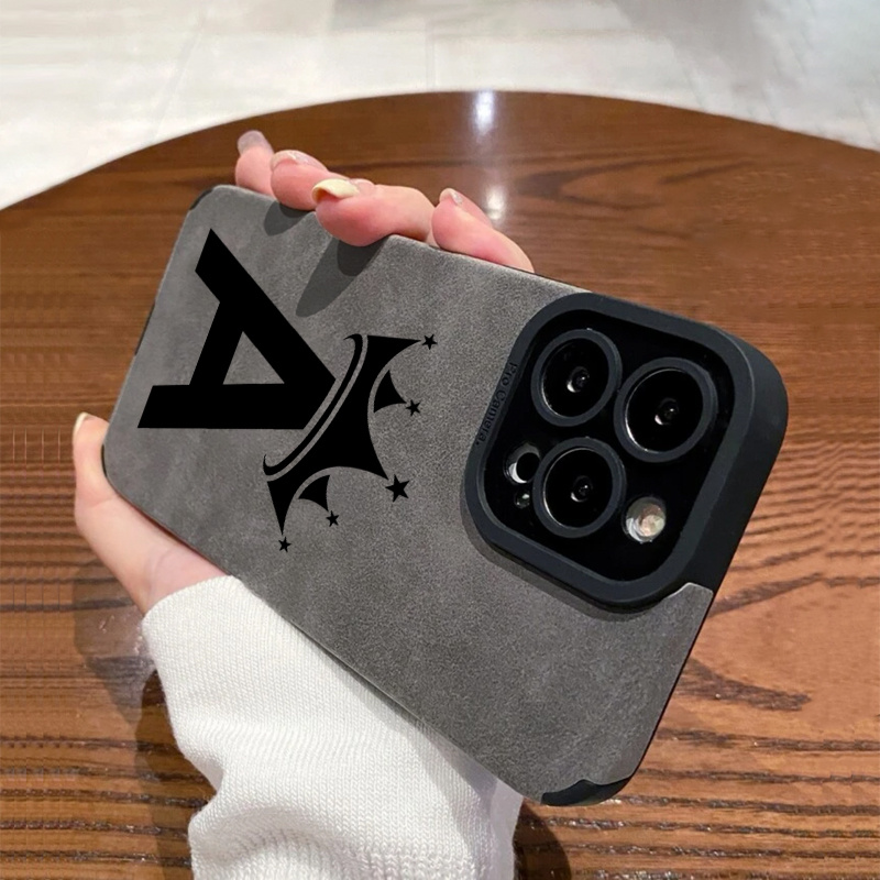 Simple Suede Leather Grain Phone Case for iPhone 11, 12, 13, 14, 15, 16 Plus Pro Promax X/ XS XSMAX with TPU Design QBJKTP