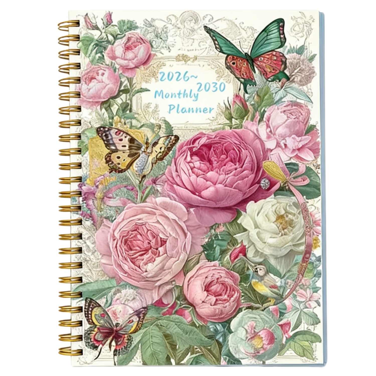 TEMU 2026-2030 Monthly Calendar - 2026 To December 2030, 5-year Calendar, Colorful Floral Theme Cover Design, Annual Calendar Planner, Month Labels,