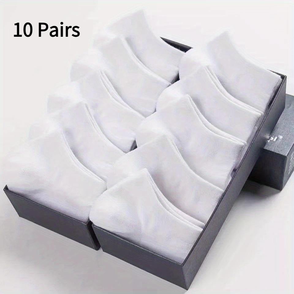 TEMU 10 Pairs Unisex Low-cut Ankle Socks - Breathable, Soft, No-show Design, , Mixed Colors (gray, White, Black), , Deodorant, Casual Or Sportswear