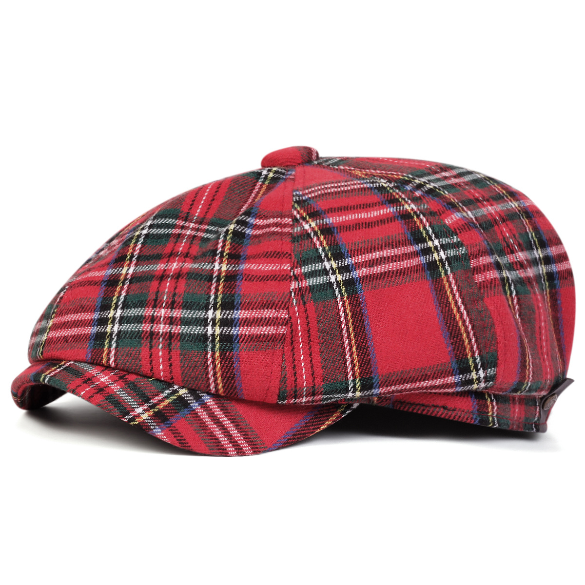 TEMU Men's Plaid Beret Hat Outdoor Newsboy Warm Casual Hat Suitable For Autumn Beach Party