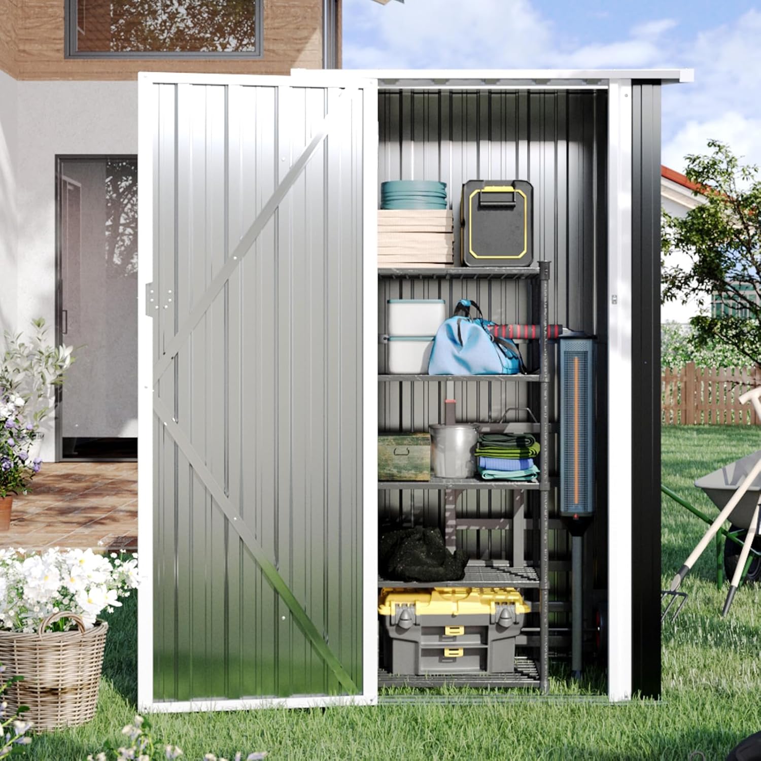 Image of 100 X 50 Centimeters, Suitable For Outdoor Metal Sheds, Tool Sheds, Suitable For Use On Patios, Gardens, Backyards And Lawns. Black, Brown, Temporary, Removable