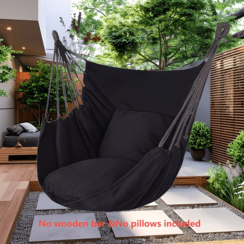 Portable Hammock Chair, Outdoor Swing Hanging Chair With Straps. Lightweight Camping Chair With 200kg / 441lbs Load Capacity. Perfect For Picnics, Hiking, Courtyards And Patios. (cushion Not Included)