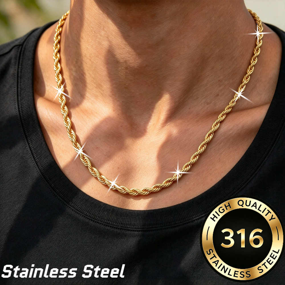 Women's Vintage Twisted Rope Thin Clavicle Necklace