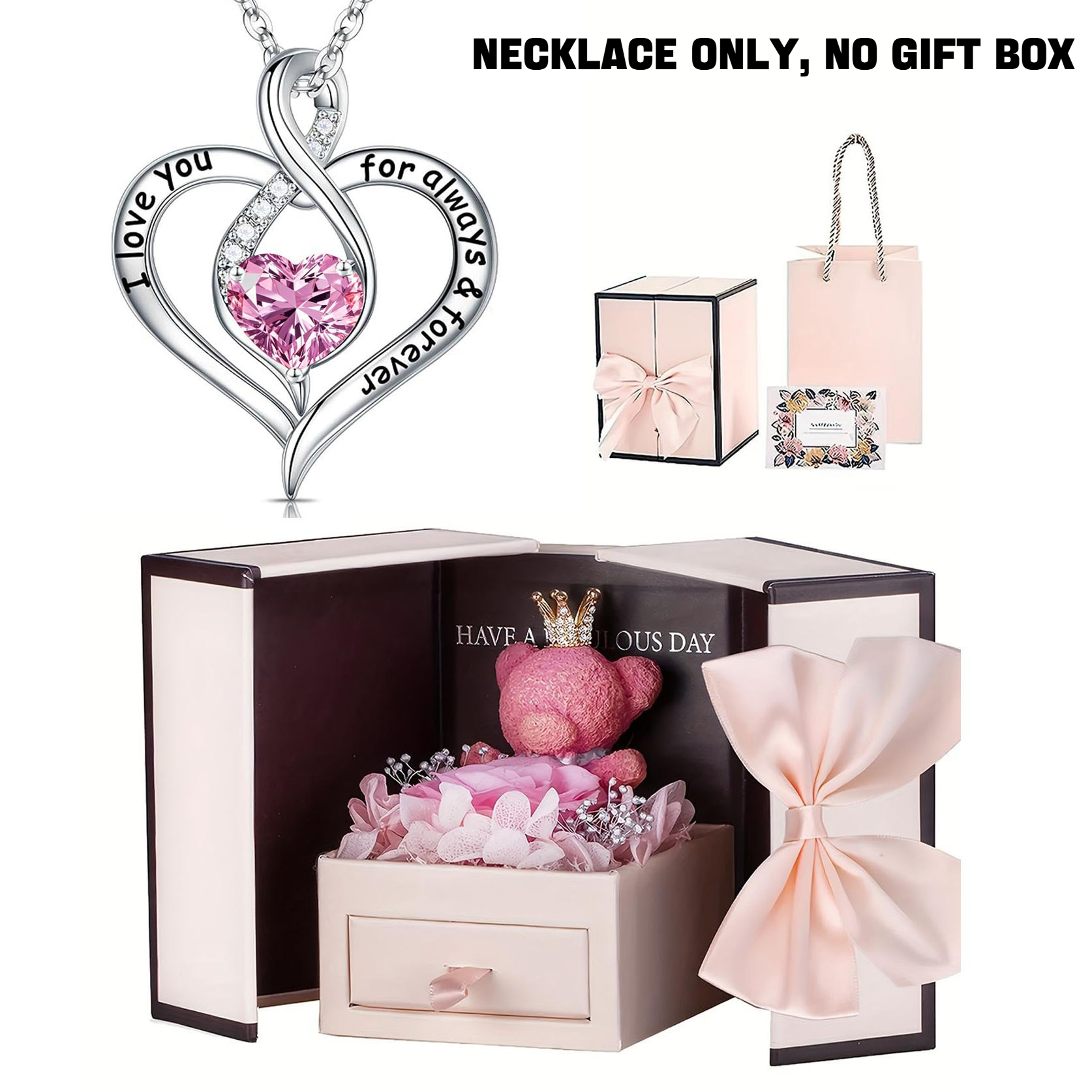 Pendant Necklace With Engraved "i Will Love You" Message - Romantic Gift Suitable For Daily Wear, Collarbone Chain Jewelry For Valentine's, , Christmas -