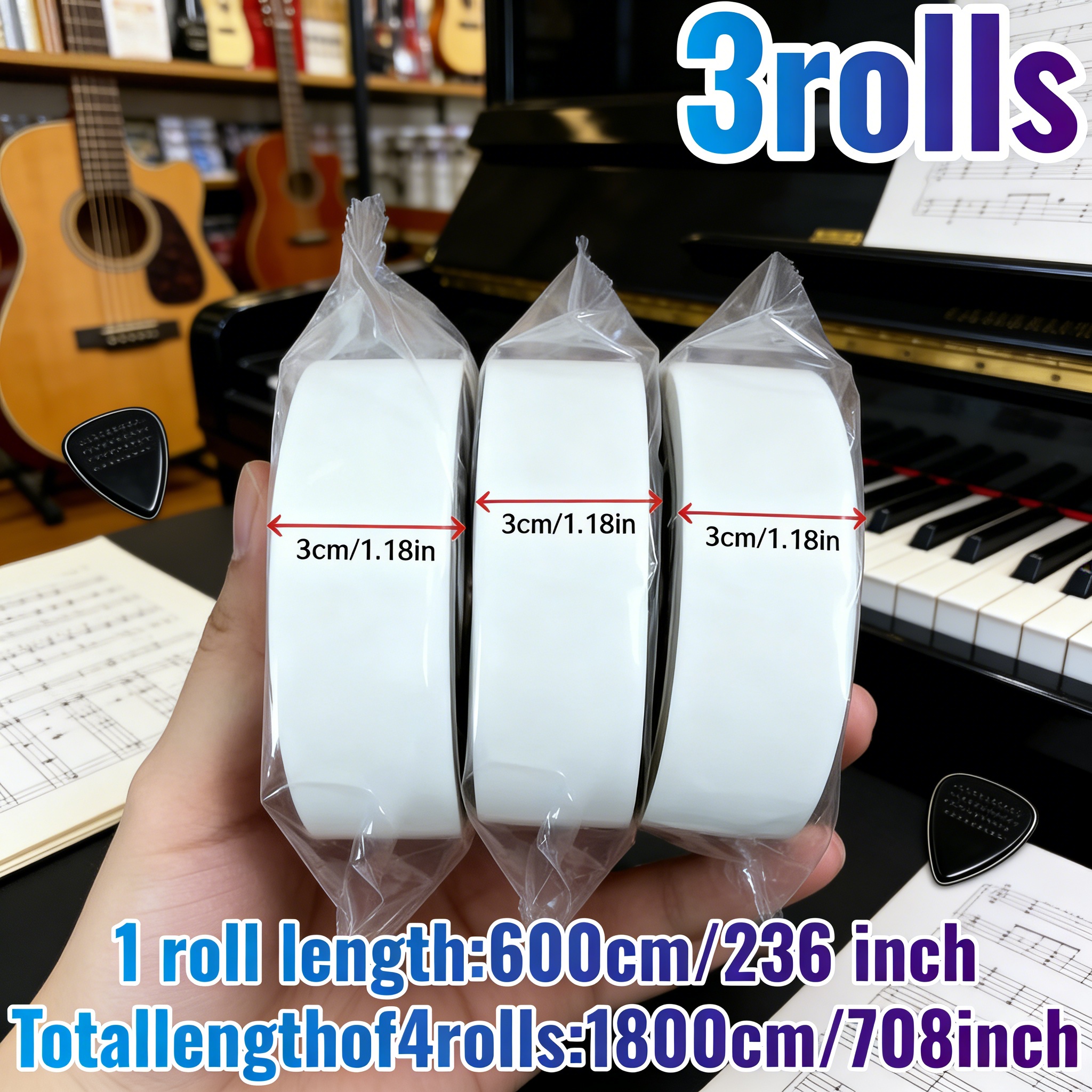 3 Rolls 600cm Winter Draft-proof Sealing Tape, 1.18 Inch Width, Strong Adhesive Window Insulation Film - Windproof, Waterproof, Trace-free Sealing Strip, High For Protection