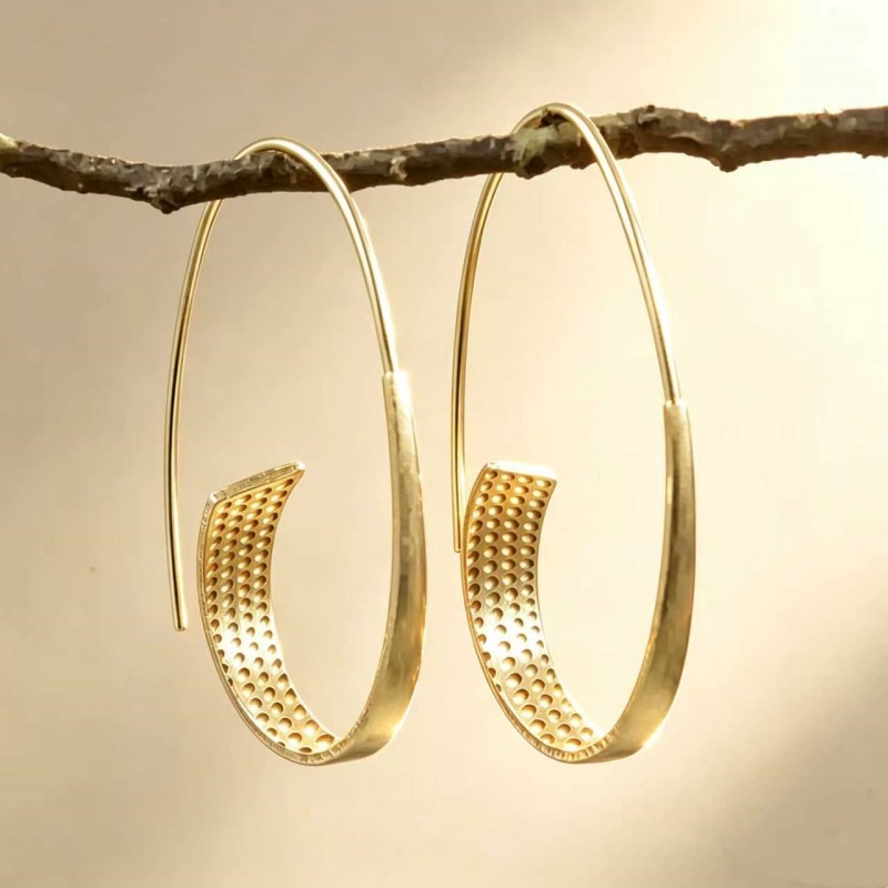 TEMU Pendientes de aro estilo bohemio, diseño retro HOOP, ideales para fiestas y regalos, joyería para estilo bohemio