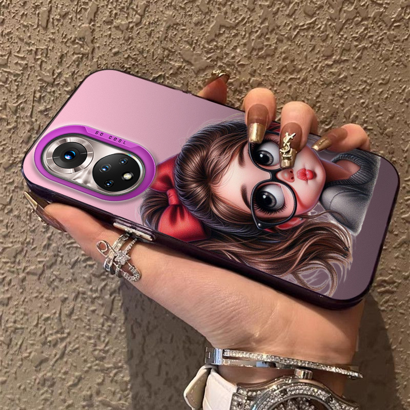 TEMU Phone Case: [015-k2558651]chic Anime Cute Cartoon Cute Cartoon Girl Girl Pattern Phone Case Compatible With Honor 200, 200 , 200 Lite, 200 Pro,