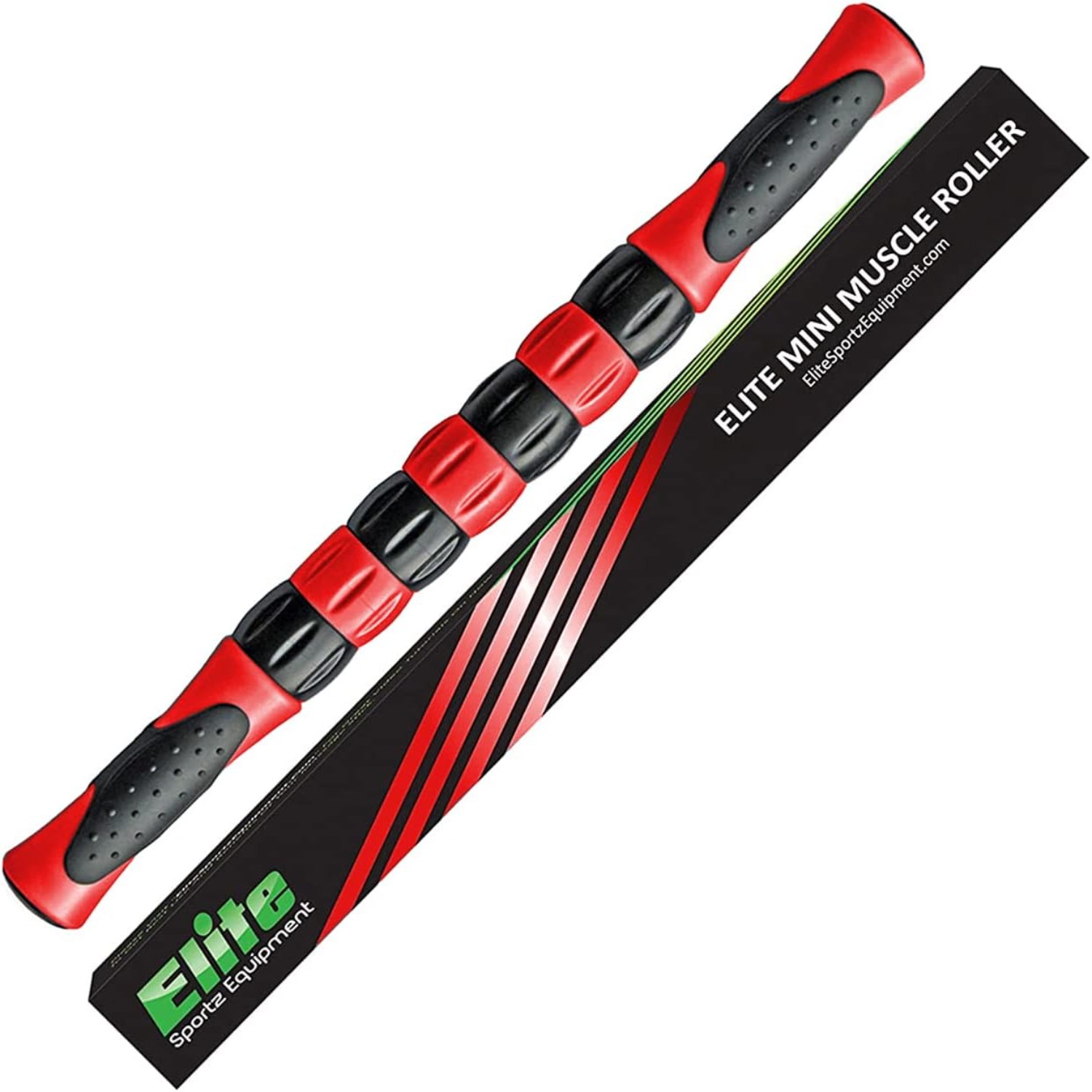 Massage Roller Stick For Muscle Massage -lightweight Smooth Rolling Body Massager With Comfortable Handles, Red