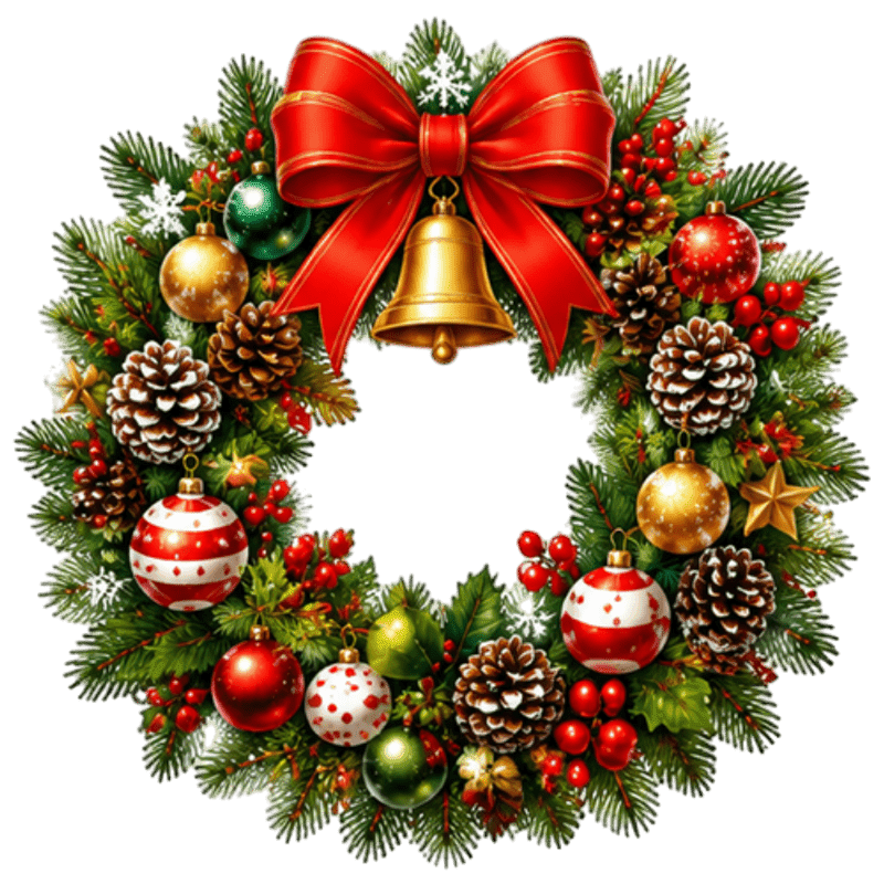 TEMU 1pc 2d Flat Pattern Sticker, Christmas Window Decal, Window Flower, Glass Mural Window Door Decoration Sticker Christmas Wreath Pine Cone Bow