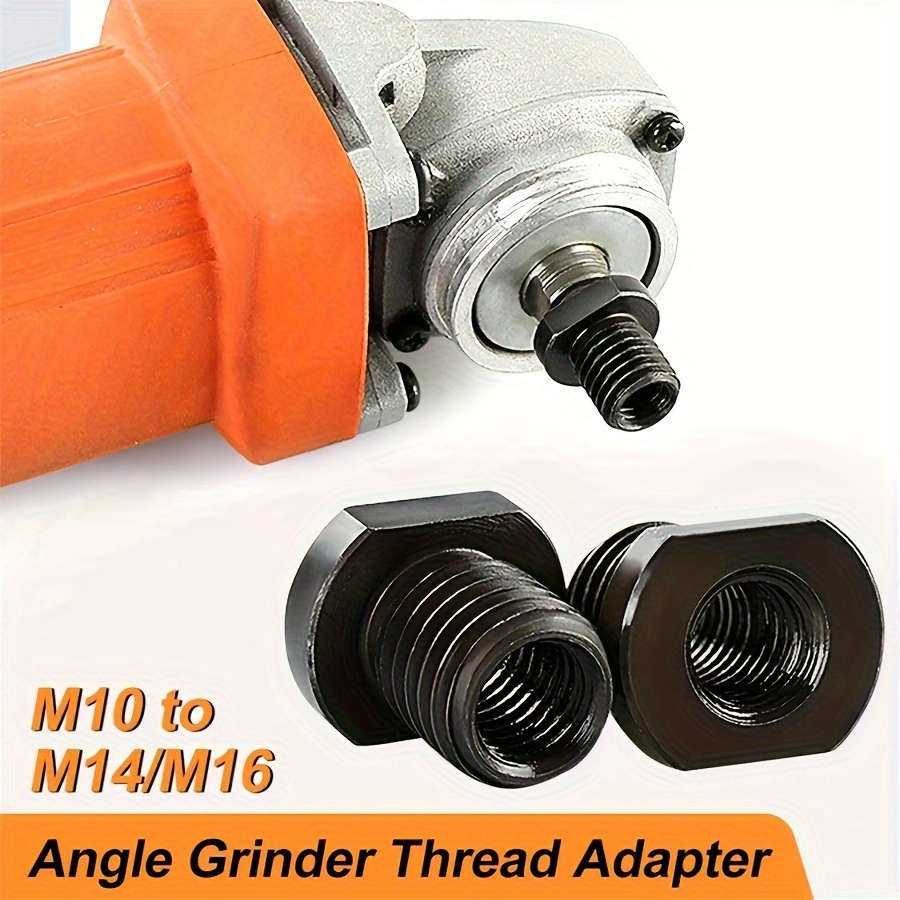 

2pcs Iron Angle Grinder Thread Adapter Set - M10 To M14/m16 Polishing Tool Nut Connector, Metal Grinder Accessory