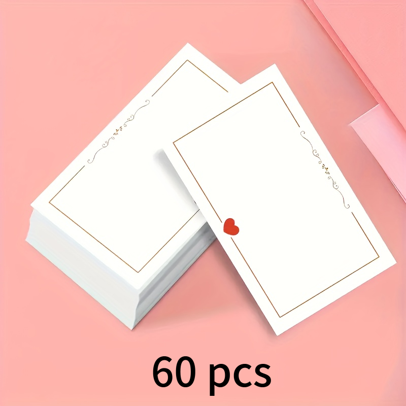 TEMU 60 tarjetas de , adecuadas para , , aniversarios, festivos, etiquetas de regalo, tarjetas de notas, tarjetas de mensajes, tarjetas de billetera,