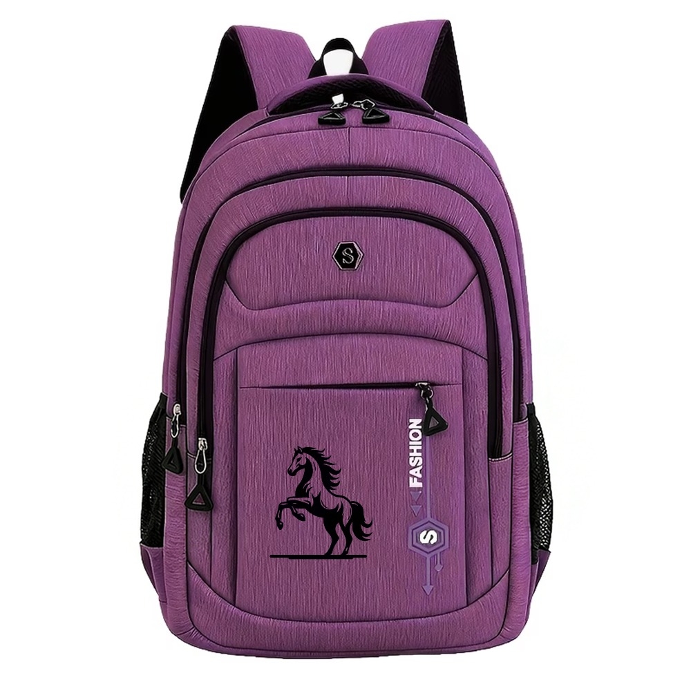 TEMU A Silhouette Of A Horse With Its , A Large-capacity Backpack For Computers, Stylish Travel Bag For Students, And A Fashionable Commuter Business