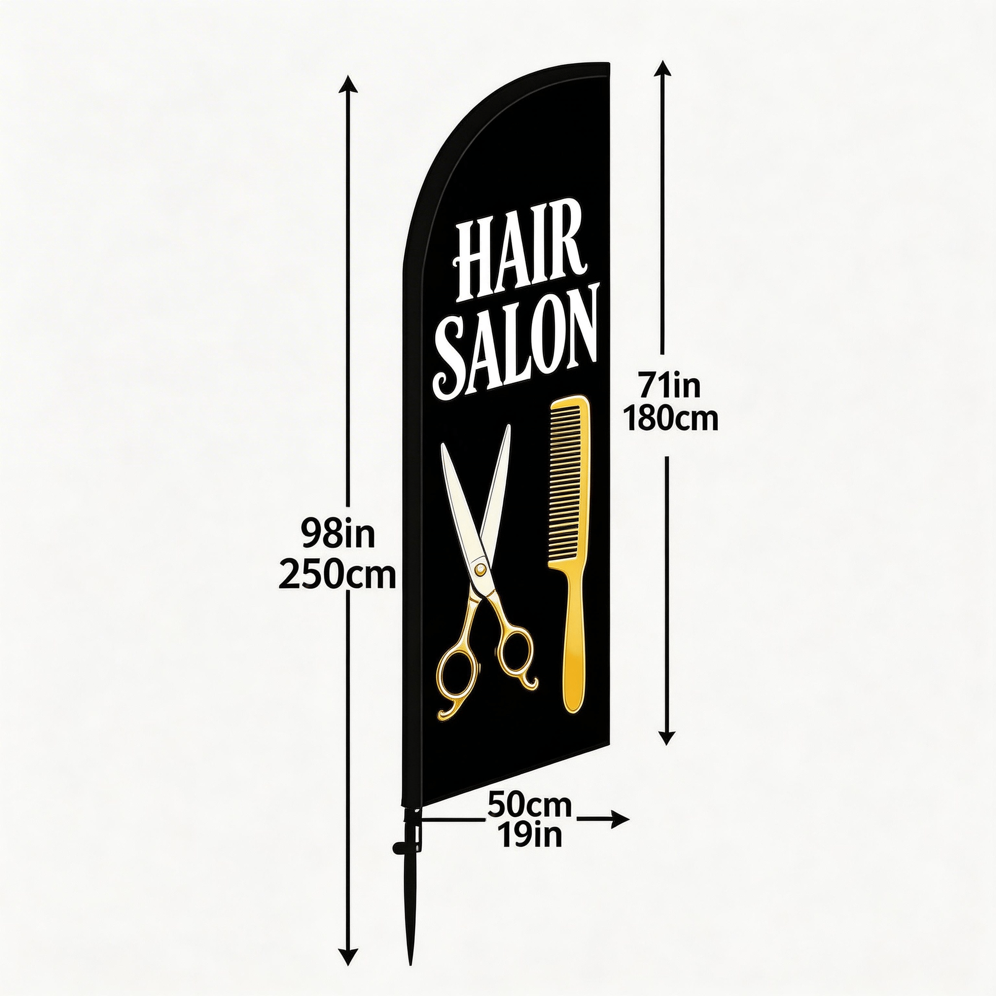 TEMU Veren vlag voor , 6,5 voet (paal niet inbegrepen), promotievlag voor kapperszaak en styling salon, vlaggendoek, dubbelzijdig, zonbestendig,