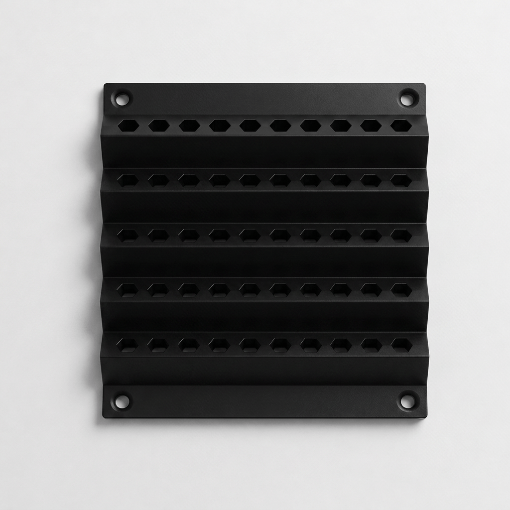 TEMU Organizador de puntas de pared, soporte para puntas hexagonales, compatible con puntas de 6.3 mm, capacidad para 50 puntas, organizador de