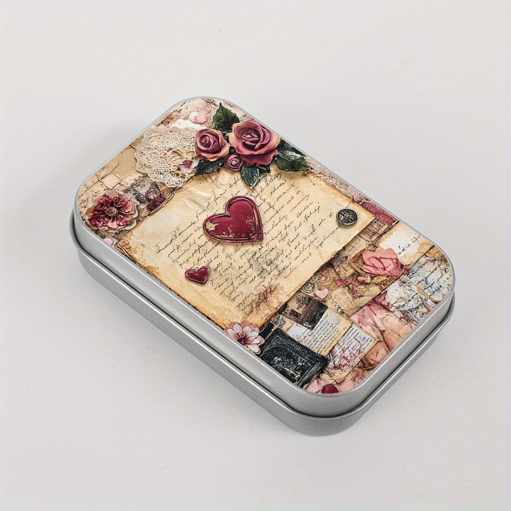 TEMU 1pc 1pcs-piece -top Iron Box With & Hinge - Mini Portable Rectangular Storage Container Suitable For Home, Office, Travel - Closure For Sewing,