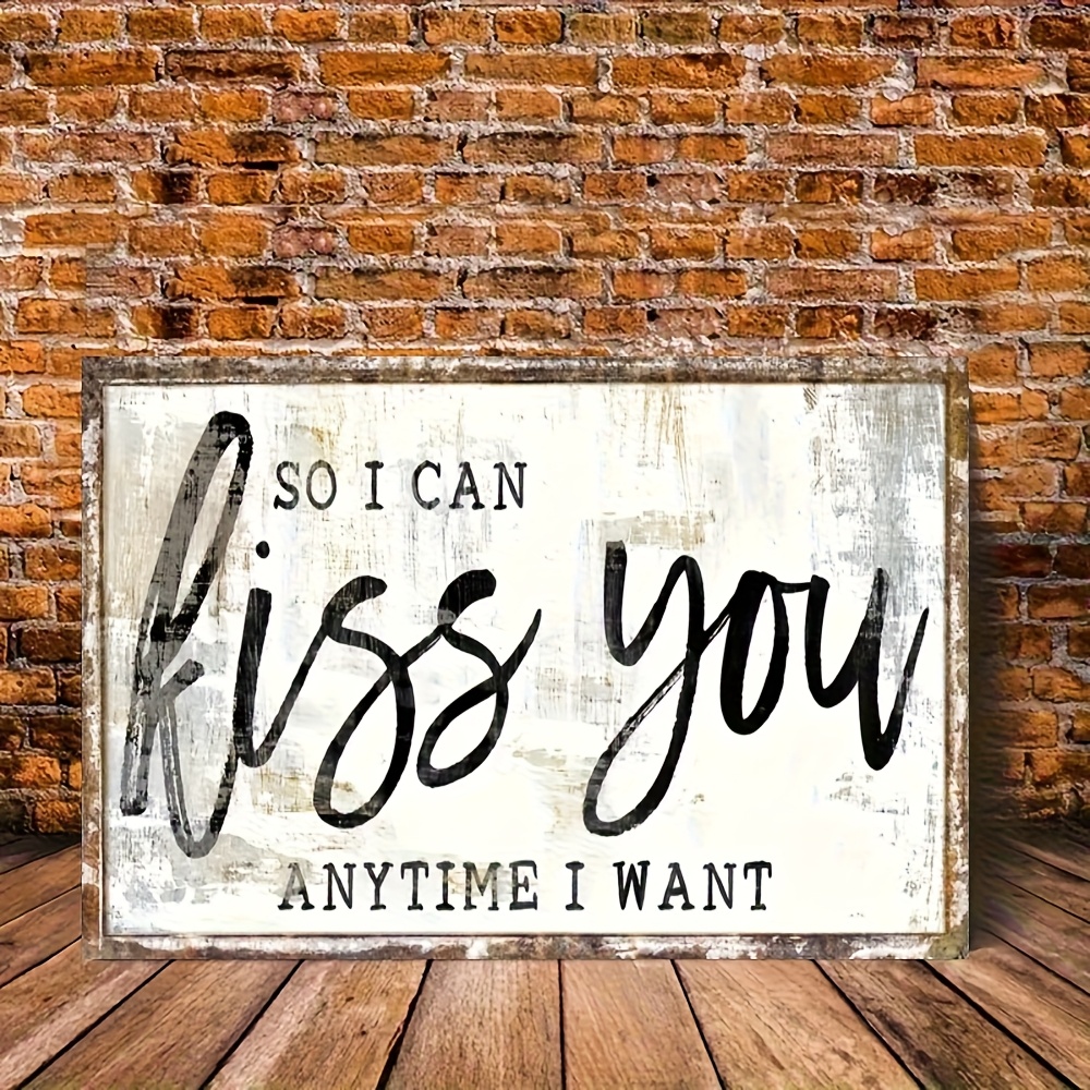 TEMU 2d Flat - 2d Plane Wooden Framed Wall Art | " Can Anytime I Want" - Multipurpose Boho Style Decorative Sign & Plaque For Living Room, Bedroom,