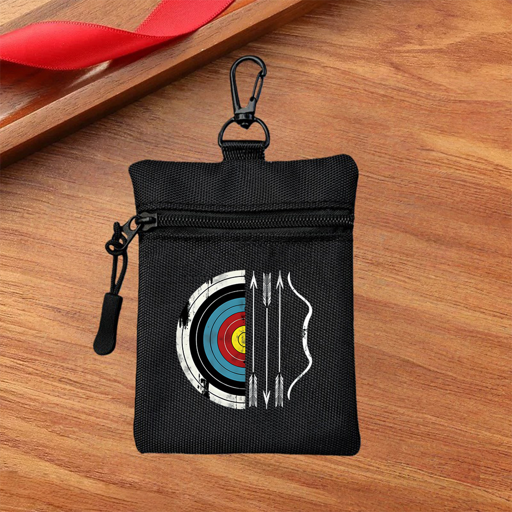 TEMU 1pc Archery Men' Purse, , Mini Wallet, Small Bag, Portable Sports Key Pouch