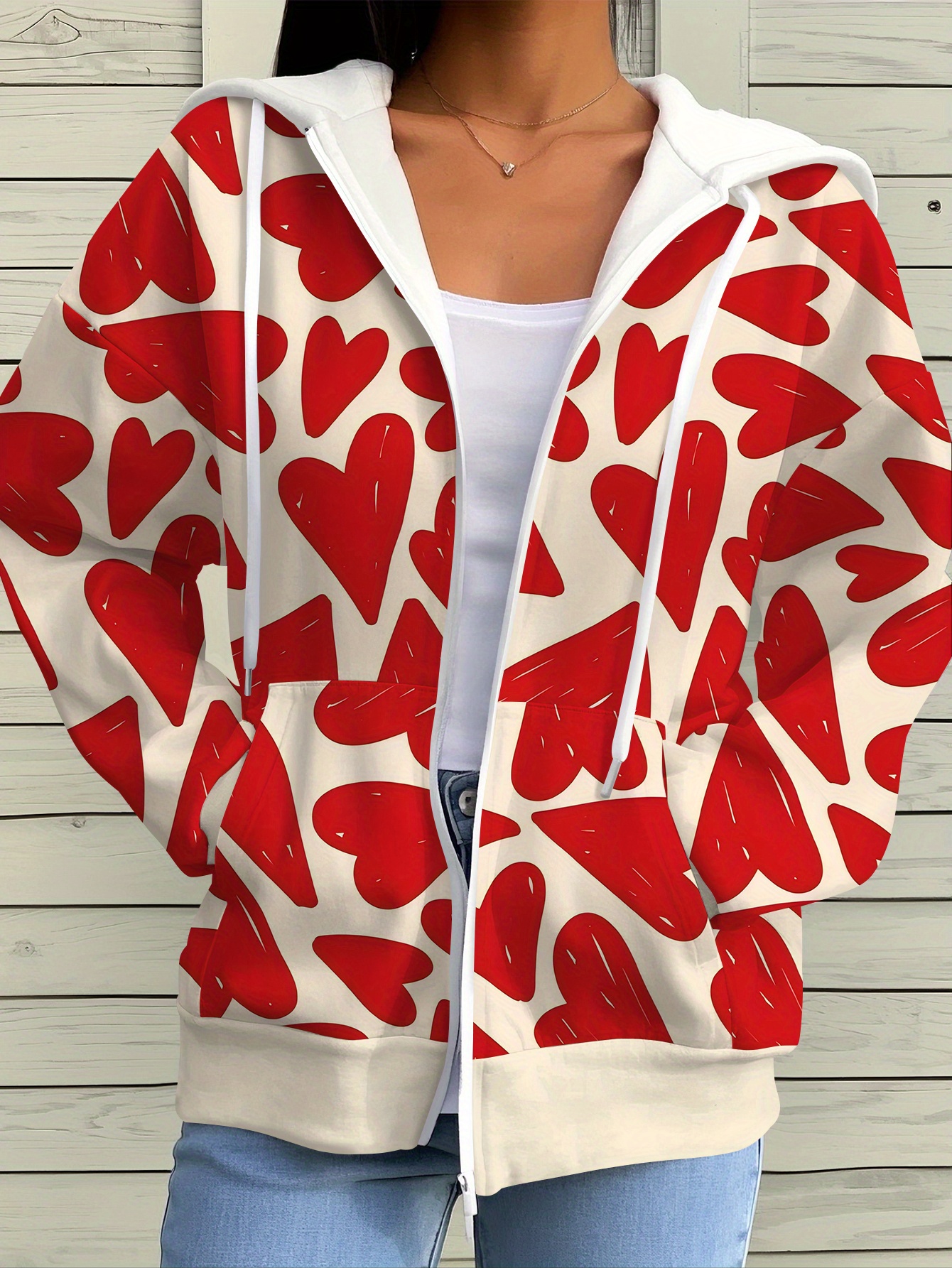 heart jacket sold on Temu United States