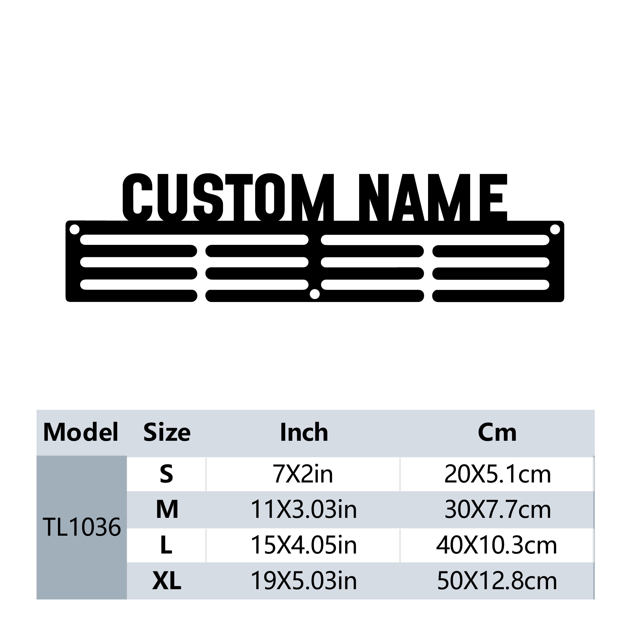 TEMU 1pc Fashion Customized Name Hooks Metal Art Metal Hanger Tin Rack For Hanging Medals For Wall Home Decor Housewarming Gifts Cool Gifts