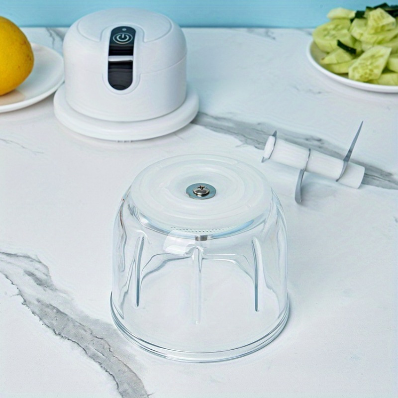 mini electric food processor usb rechargeable garlic mincer meat grinder 11 83oz multi functional kitchen appliance for pepper nuts meat grinding durable plastic lithium battery 18650 series Product details 9