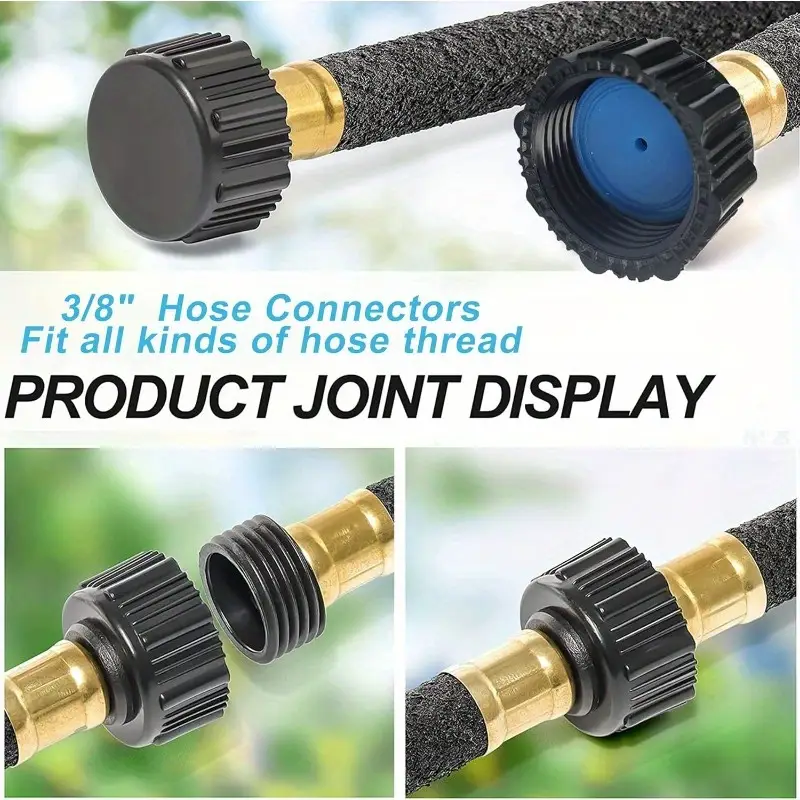 heavy duty 3 x 100ft soaker hose kit with reinforced fittings durable rubber irrigation hose for garden flower beds lawn plants accessories for garden hose lawn care equipment userfriendly design connectors Product details 3