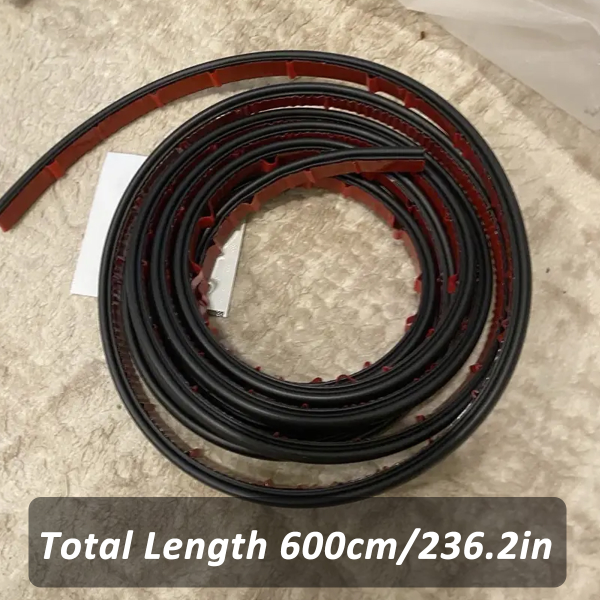 TEMU 1pc 6.0 Meter Self-adhesive Weather Stripping Designed For Sealing Doors And Windows, With A Soundproof Design, Perfect For Filling For Large In