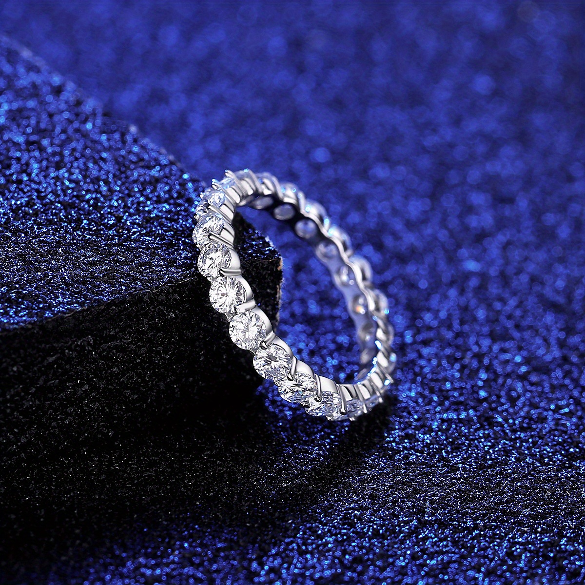 Sparkling CZ Engagement Wedding Band Women Ring Size 5 10