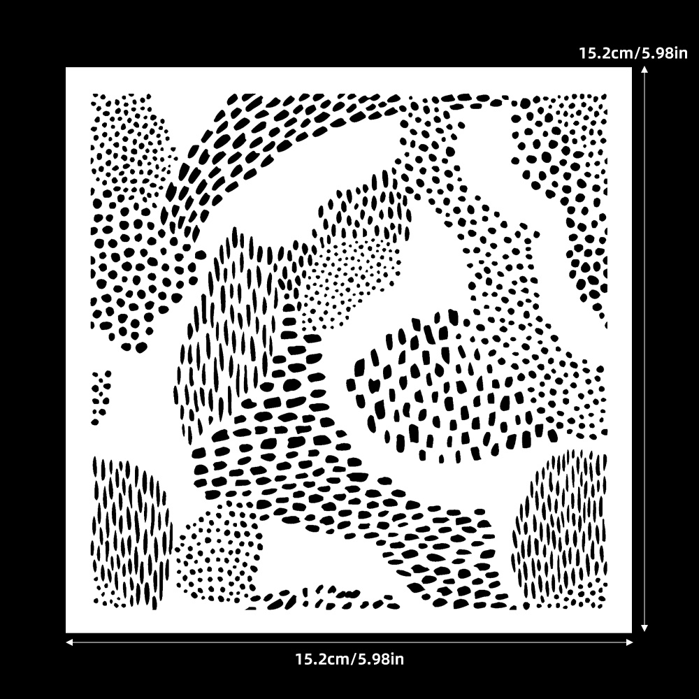 불규칙적인 냄비 & 점 스텐실 세트, 기타 플라스틱 재질, 카드 만들기, diy 스크랩북, 앨범, 종이 공예, 사진 축복 & 감사 카드 배경